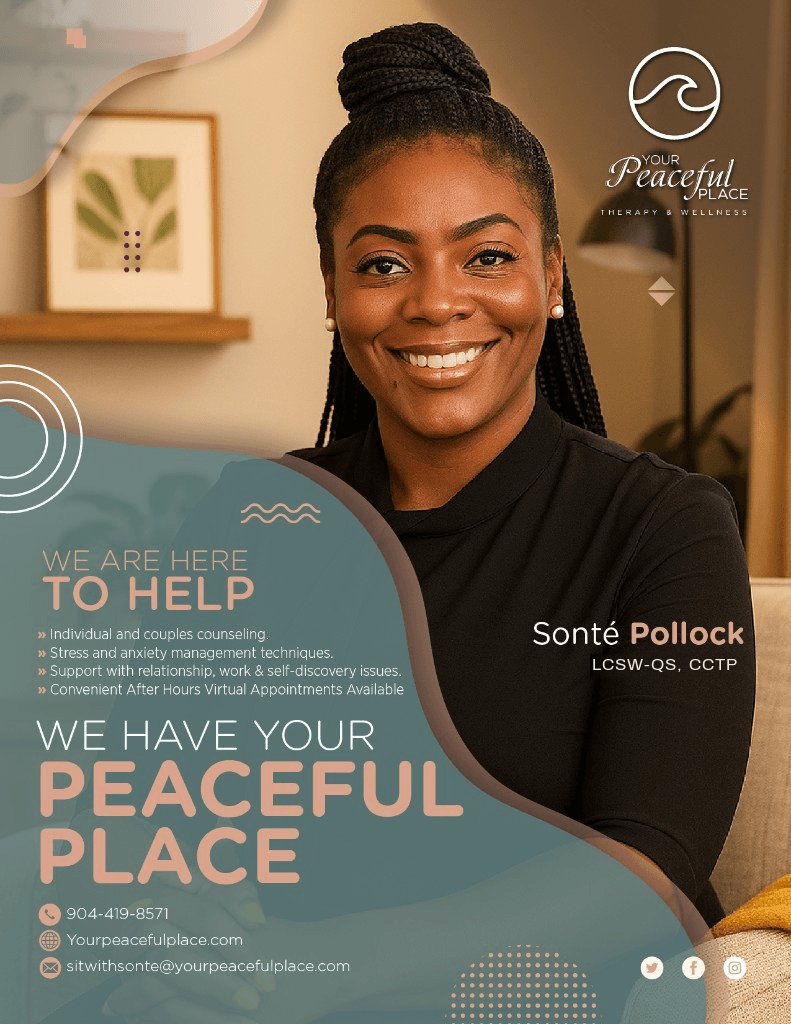 Sonté Pollock, LCSW-QS, CCTP — Licensed Clinical Social Worker and Qualified Supervisor in Jacksonville, FL